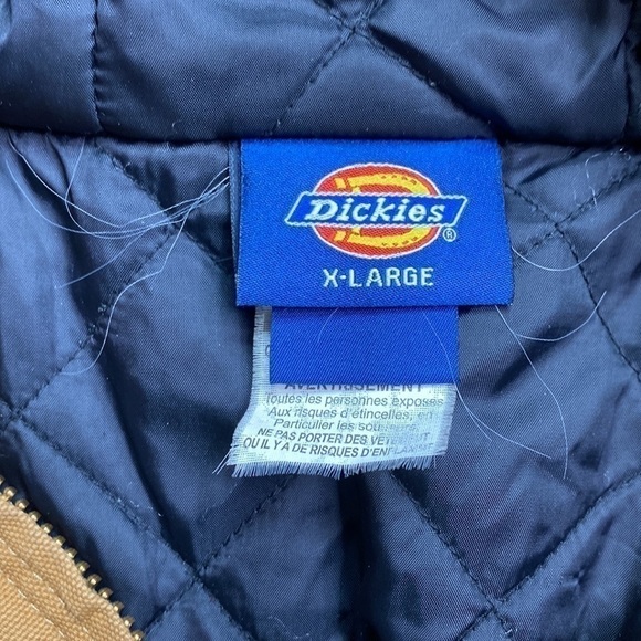 Vintage Dickies Brown Canvas Insulated Hooded Chore Barn Jacket XL - Picture 12 of 14